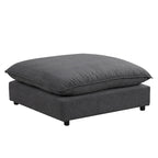 Schnittsofa Cloud Sofa, Chenille Polster-Sofa Couch mit beweglichem Ottomanen, Ladeanschlüssen und 3 Rückenkissen