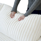 Modulares Sektionalsofa, umwandelbares V-förmiges Sofa für Wohnzimmer, tiefes Wolkensofa, 5-Sitzer bequemes Modulsofa