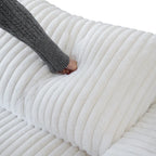 Modulares Sektionalsofa, umwandelbares V-förmiges Sofa für Wohnzimmer, tiefes Wolkensofa, 5-Sitzer bequemes Modulsofa