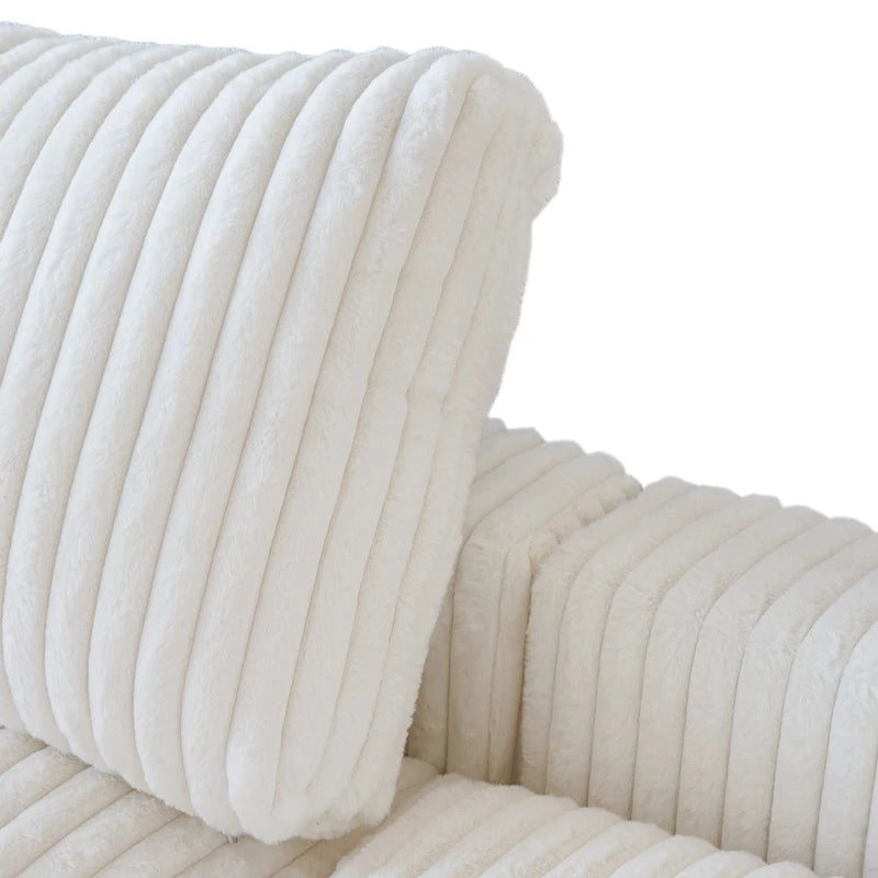 Modulares Sektionalsofa, umwandelbares V-förmiges Sofa für Wohnzimmer, tiefes Wolkensofa, 5-Sitzer bequemes Modulsofa