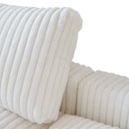 Modulares Sektionalsofa, umwandelbares V-förmiges Sofa für Wohnzimmer, tiefes Wolkensofa, 5-Sitzer bequemes Modulsofa
