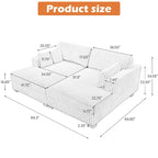 DREAMSIDEA Übergroßes modulares Ecksofa