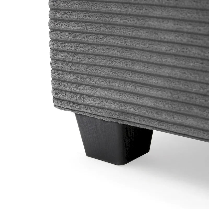 134 Cord-Sitzgruppe mit L-förmigem Cloud-Sofa und USB-Ladeanschluss & 50 Recamiere (Tragfähigkeit 330 lb)