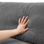 134 Cord-Sitzgruppe mit L-förmigem Cloud-Sofa und USB-Ladeanschluss & 50 Recamiere (Tragfähigkeit 330 lb)