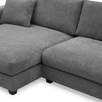 134 Cord-Sitzgruppe mit L-förmigem Cloud-Sofa und USB-Ladeanschluss & 50 Recamiere (Tragfähigkeit 330 lb)