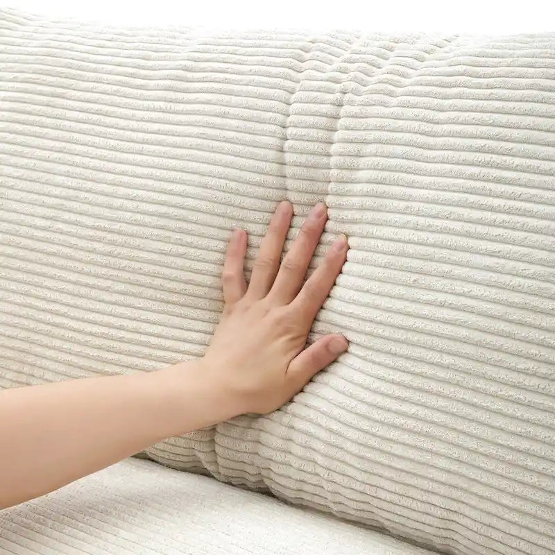 134 Cord-Sitzgruppe mit L-förmigem Cloud-Sofa und USB-Ladeanschluss & 50 Recamiere (Tragfähigkeit 330 lb)