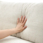 134 Cord-Sitzgruppe mit L-förmigem Cloud-Sofa und USB-Ladeanschluss & 50 Recamiere (Tragfähigkeit 330 lb)
