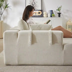 108 Chenille Modulares L-förmiges Ecksofa mit 6 Kissen, umbaubare Récamiere
