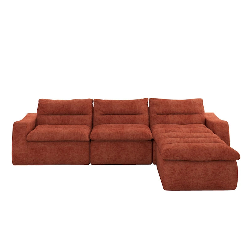 116.26 Modulares Schaumstoff-Ecksofa mit freier Kombination, kein Aufbau erforderlich & ergonomischer Unterstützung (4/6-Sitzer-Optionen)