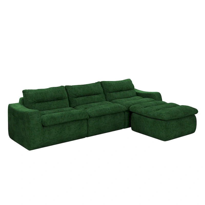 116.26 Modulares Schaumstoff-Ecksofa mit freier Kombination, kein Aufbau erforderlich & ergonomischer Unterstützung (4/6-Sitzer-Optionen)