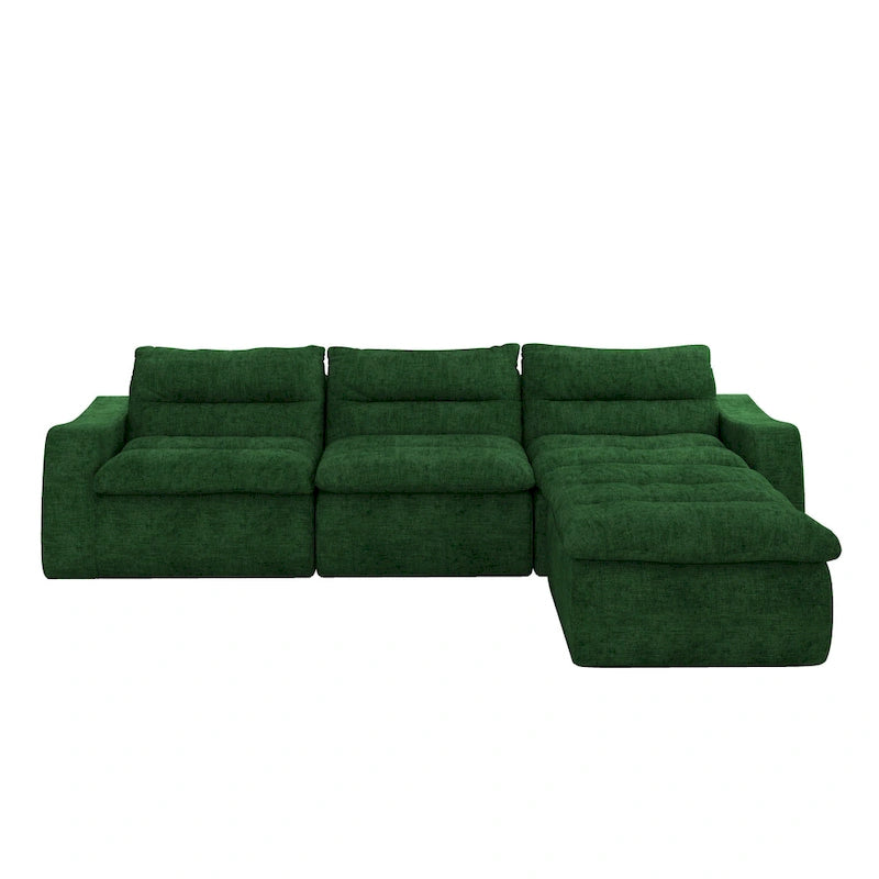 116.26 Modulares Schaumstoff-Ecksofa mit freier Kombination, kein Aufbau erforderlich & ergonomischer Unterstützung (4/6-Sitzer-Optionen)