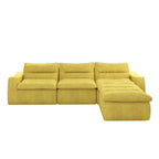 116.26 Modulares Schaumstoff-Ecksofa mit freier Kombination, kein Aufbau erforderlich & ergonomischer Unterstützung (4/6-Sitzer-Optionen)