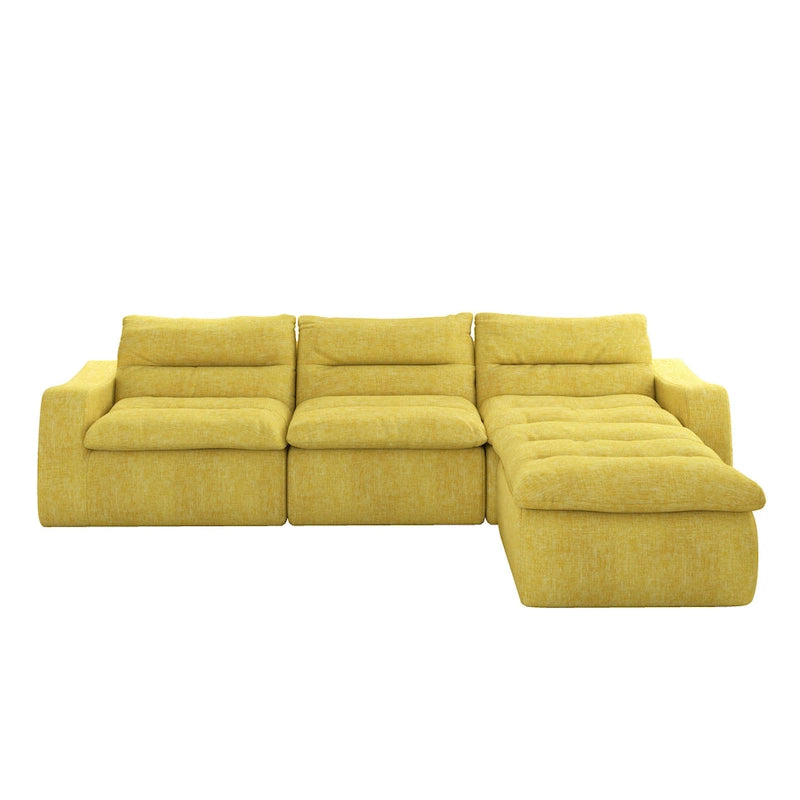 116.26 Modulares Schaumstoff-Ecksofa mit freier Kombination, kein Aufbau erforderlich & ergonomischer Unterstützung (4/6-Sitzer-Optionen)