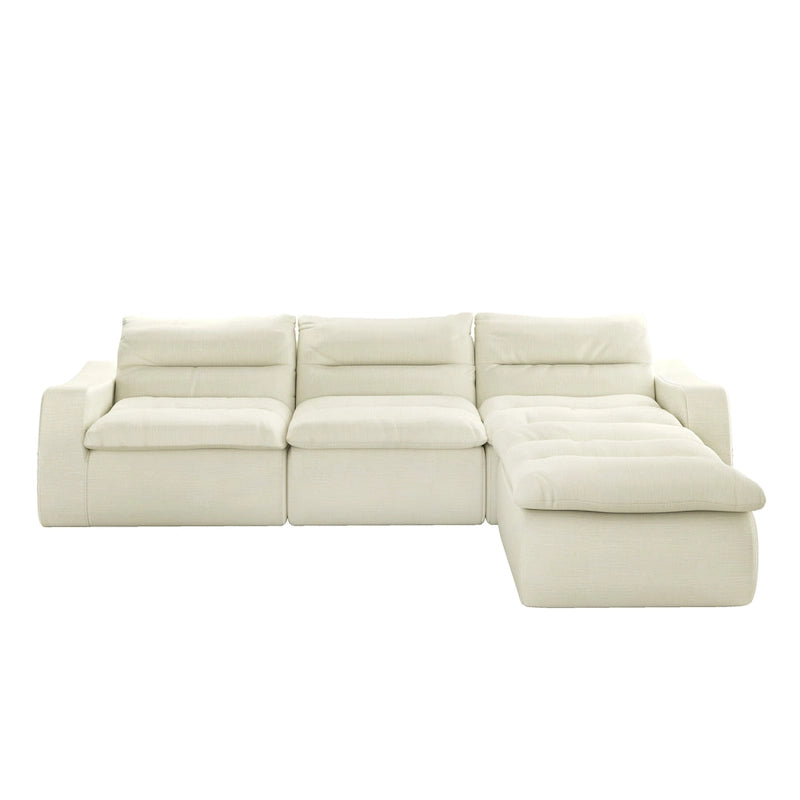 116.26 Modulares Schaumstoff-Ecksofa mit freier Kombination, kein Aufbau erforderlich & ergonomischer Unterstützung (4/6-Sitzer-Optionen)