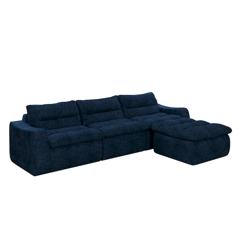 116.26 Modulares Schaumstoff-Ecksofa mit freier Kombination, kein Aufbau erforderlich & ergonomischer Unterstützung (4/6-Sitzer-Optionen)