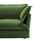 120 Chenille L-förmiges Sektionalsofa mit umwandelbarem Ottoman & 2 Kissen und 3-Sitzer Cloud Sofa