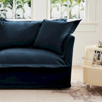 120 Chenille L-förmiges Sektionalsofa mit umwandelbarem Ottoman & 2 Kissen und 3-Sitzer Cloud Sofa