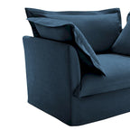 120 Chenille L-förmiges Sektionalsofa mit umwandelbarem Ottoman & 2 Kissen und 3-Sitzer Cloud Sofa