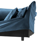 120 Chenille L-förmiges Sektionalsofa mit umwandelbarem Ottoman & 2 Kissen und 3-Sitzer Cloud Sofa