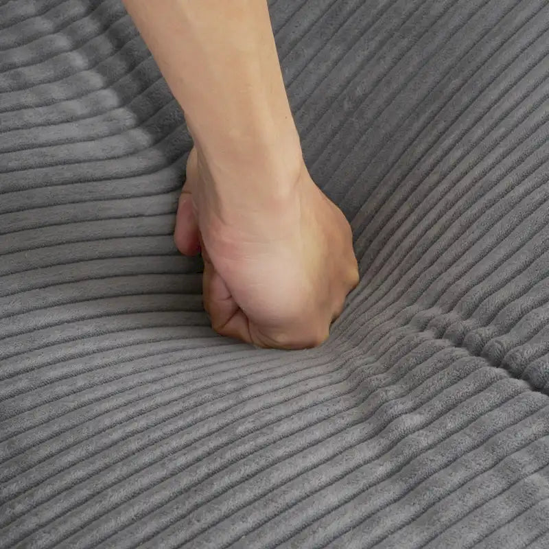 Schnittsofa mit beweglichem Ottoman Corduroy L-förmiges Polstersofa mit tiefer Sitzfläche, Lordosenkissen und Seitentaschen