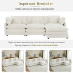 Schnittsofa mit beweglichem Ottoman Corduroy L-förmiges Polstersofa mit tiefer Sitzfläche, Lordosenkissen und Seitentaschen