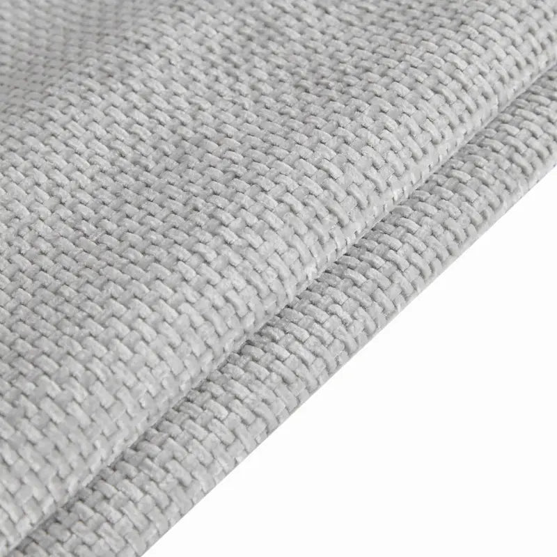 119 Chenille Ecksofa in L-Form mit Récamiere und 2 Kissen