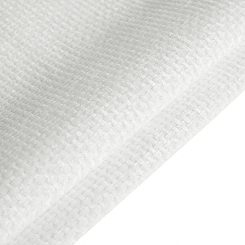 119 Chenille Ecksofa in L-Form mit Récamiere und 2 Kissen