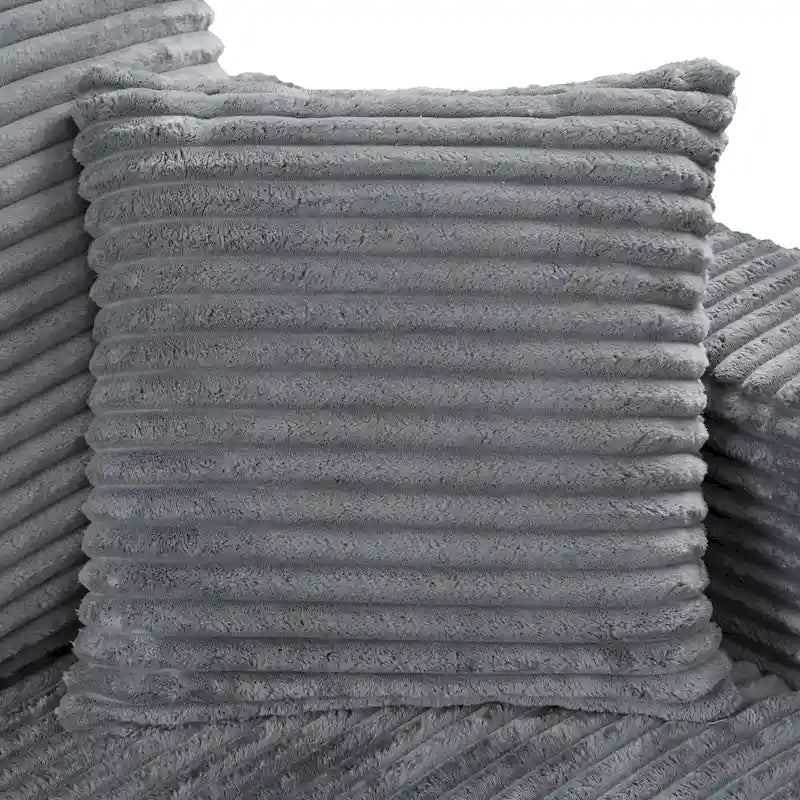 86,5 Corduroy Récamiere Schlafsofa mit USB-Anschlüssen, Getränkehaltern und 8 dicken Kissen