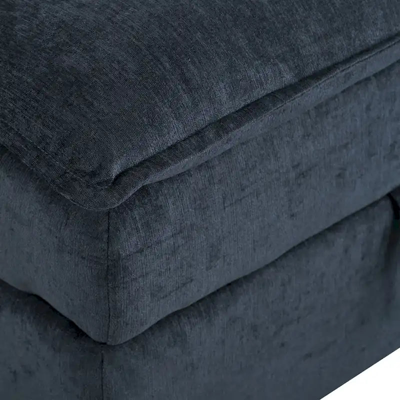 126 Polyester 8-teiliges modulares Schlafsofa mit Stauraum, doppelstöckigen Kunstlederkissen und anpassbarer Konfiguration