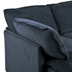 126 Polyester 8-teiliges modulares Schlafsofa mit Stauraum, doppelstöckigen Kunstlederkissen und anpassbarer Konfiguration