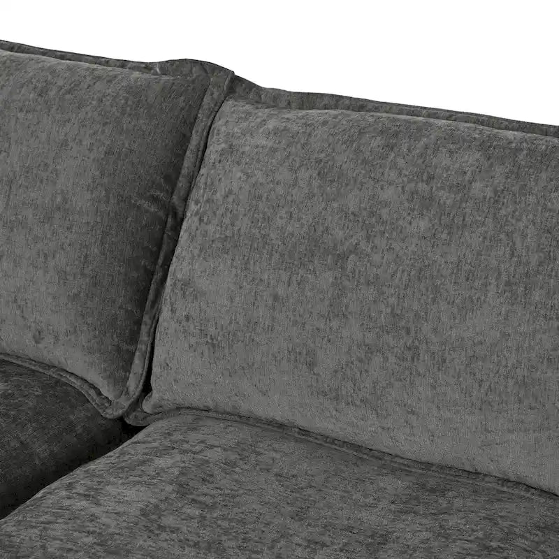 126 Polyester 8-teiliges modulares Schlafsofa mit Stauraum, doppelstöckigen Kunstlederkissen und anpassbarer Konfiguration