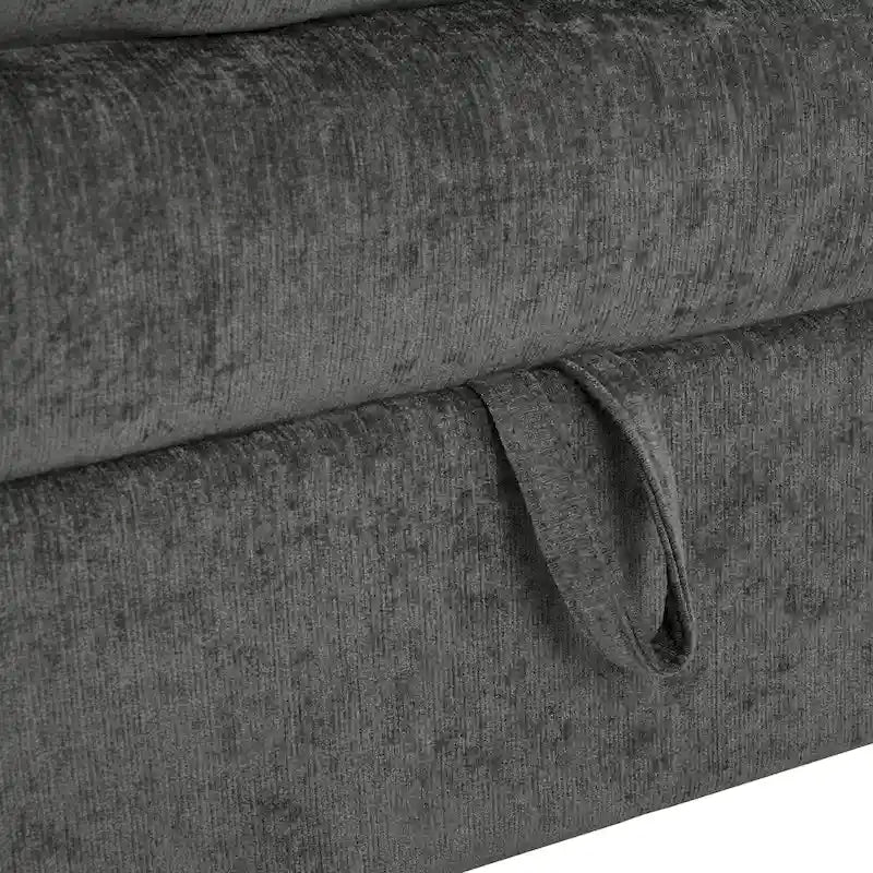 126 Polyester 8-teiliges modulares Schlafsofa mit Stauraum, doppelstöckigen Kunstlederkissen und anpassbarer Konfiguration