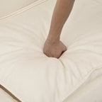 126 Polyester 8-teiliges modulares Schlafsofa mit Stauraum, doppelstöckigen Kunstlederkissen und anpassbarer Konfiguration