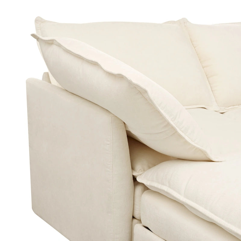 126 Polyester 8-teiliges modulares Schlafsofa mit Stauraum, doppelstöckigen Kunstlederkissen und anpassbarer Konfiguration