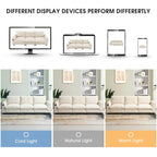 96 Chenille Smart Sektionssofa mit Bluetooth-Lautsprecher, herunterklappbarem Tisch und USB-Ladegerät und 3-Sitzer Cloud-Sofa