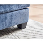 120.1 Chenille L-förmiges modulares Ecksofa mit Ottoman, 3-Sitzer Cloud-Sofa mit 57 cm tiefen Sitzen & hochdichtem Schaumstoff
