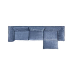 120.1 Chenille L-förmiges modulares Ecksofa mit Ottoman, 3-Sitzer Cloud-Sofa mit 57 cm tiefen Sitzen & hochdichtem Schaumstoff