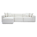 Mindy Chenille Basketweave Modular Sectional - 115.3W x 70D x 28.2H