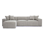 Mindy Chenille Modularsofa mit Korbflechtmuster - 115,3B x 70T x 28,2H