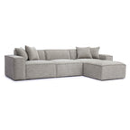 Mindy Chenille Modularsofa mit Korbflechtmuster - 115,3B x 70T x 28,2H
