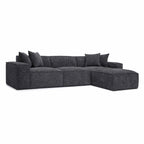 Mindy Chenille Modularsofa mit Korbflechtmuster - 115,3B x 70T x 28,2H