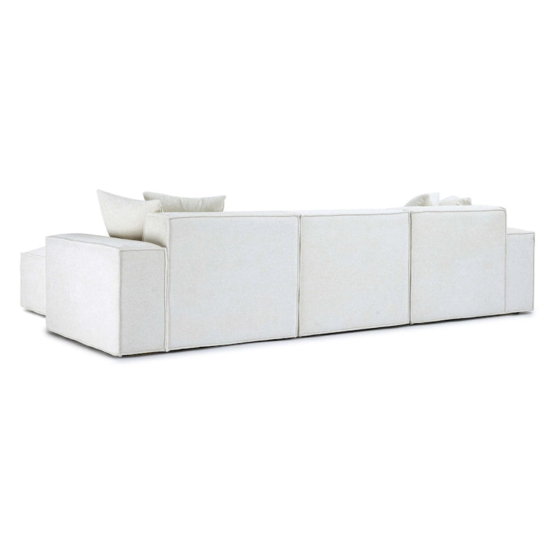 Mindy Chenille Modularsofa mit Korbflechtmuster - 115,3B x 70T x 28,2H