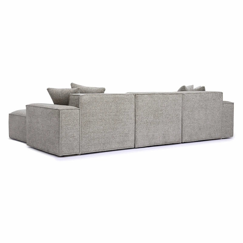 Mindy Chenille Modularsofa mit Korbflechtmuster - 115,3B x 70T x 28,2H
