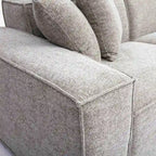 Mindy Chenille Modularsofa mit Korbflechtmuster - 115,3B x 70T x 28,2H