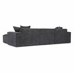 Mindy Chenille Modularsofa mit Korbflechtmuster - 115,3B x 70T x 28,2H