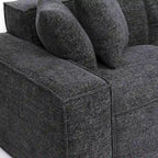 Mindy Chenille Modularsofa mit Korbflechtmuster - 115,3B x 70T x 28,2H