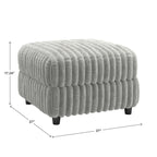 Veyron Furry Channel-Stoff Daunenfüllung L-förmiges 4-Sitzer Modulsofa mit Ottoman von iNSPIRE Q Modern