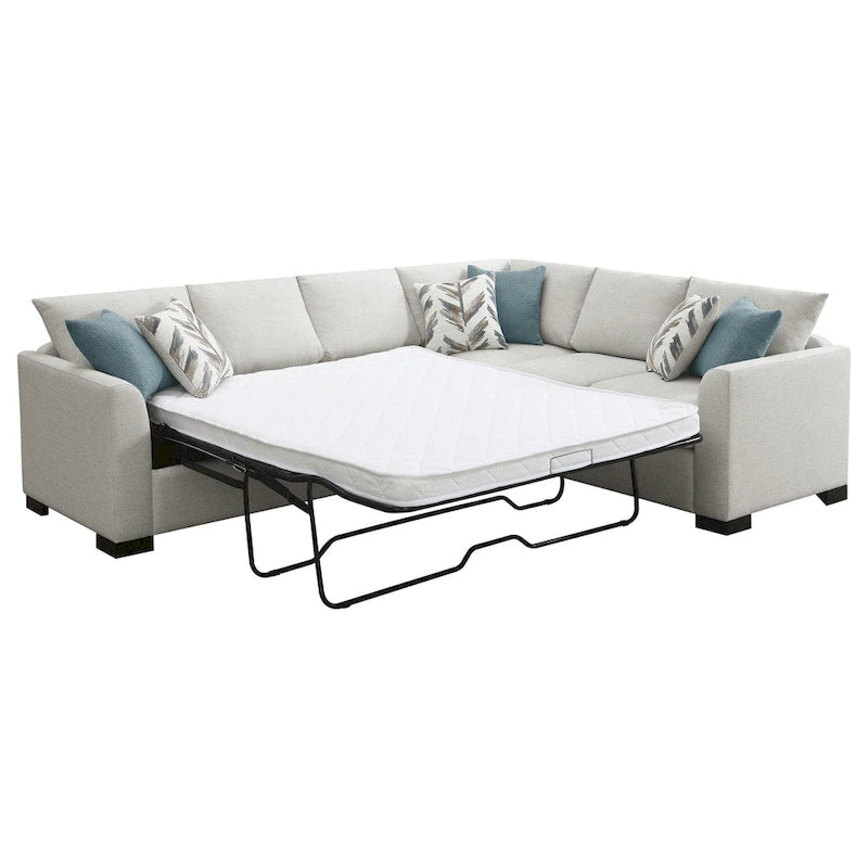 Ashlee Schlafsofa, Greige Chenille, 6 Kissen, 282 cm