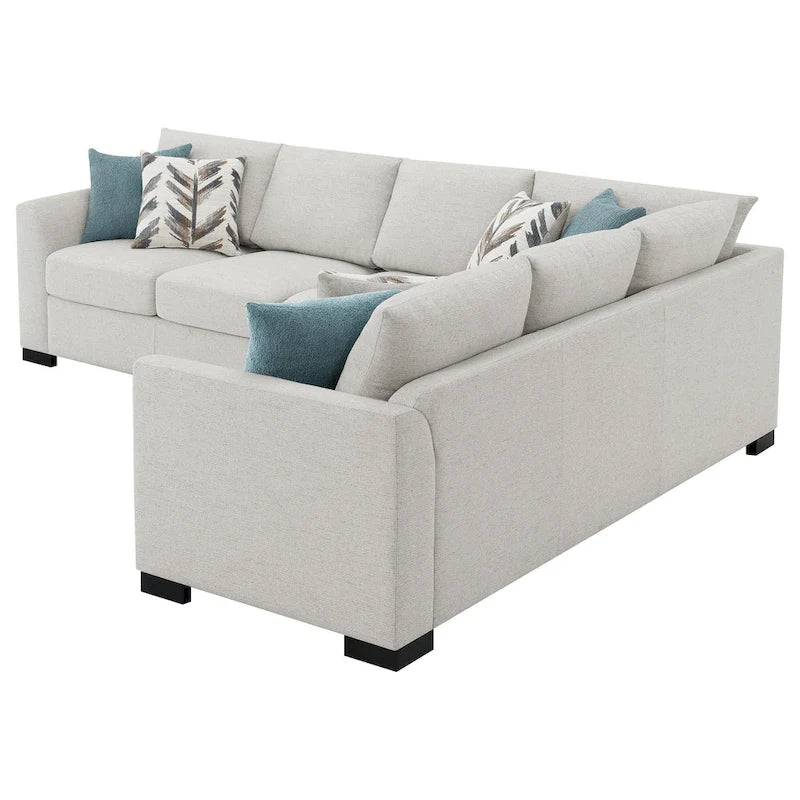 Ashlee Schlafsofa, Greige Chenille, 6 Kissen, 282 cm