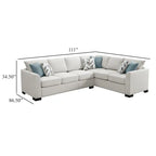 Ashlee Schlafsofa, Greige Chenille, 6 Kissen, 282 cm